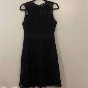 Eva Mendes A-Line Velvet Lace Dress
